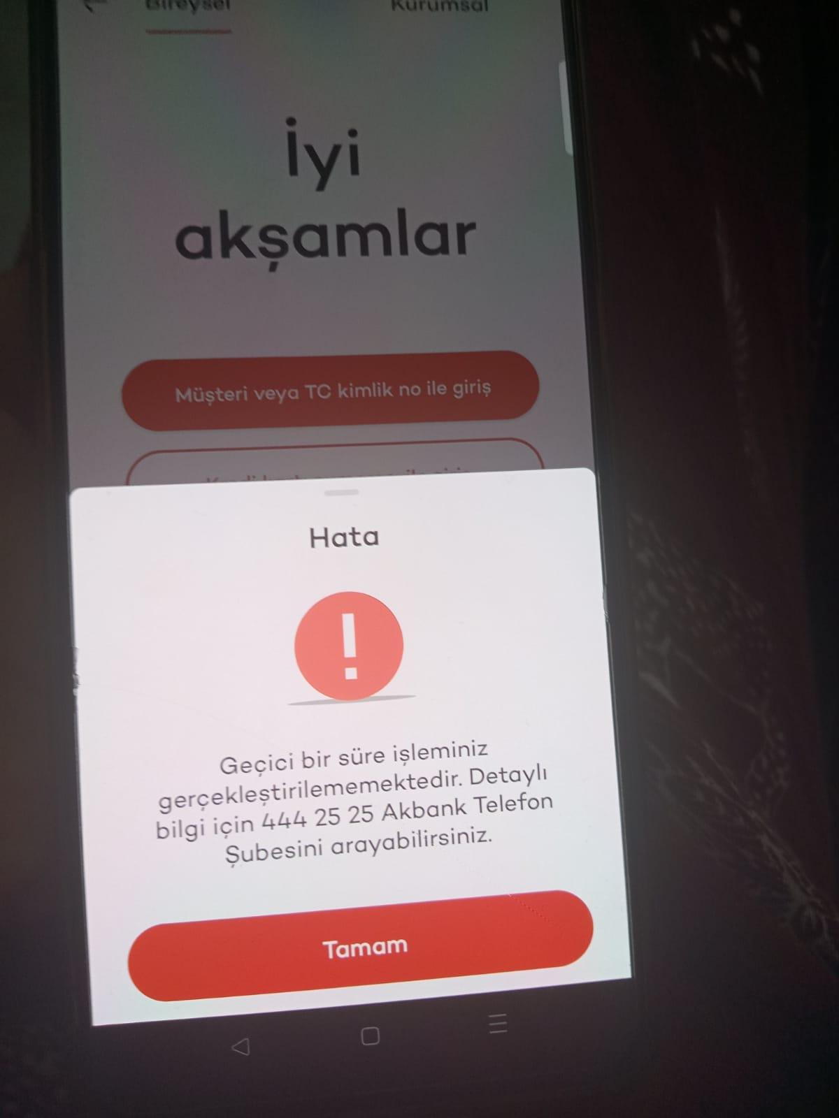 Akbank Mobil Uygulama Girişi Olmuyor Şikayetvar