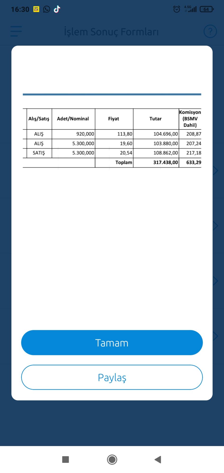 Yapı Kredi Bankası Hisse Senedi Satışından Elde Edilen Kazancın Bloke