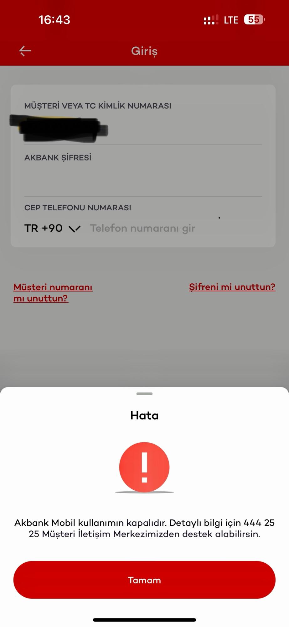 Akbank Mobil Uygulama Bloke Müşteri Temsilcisine Bağlanamama Şikayetvar