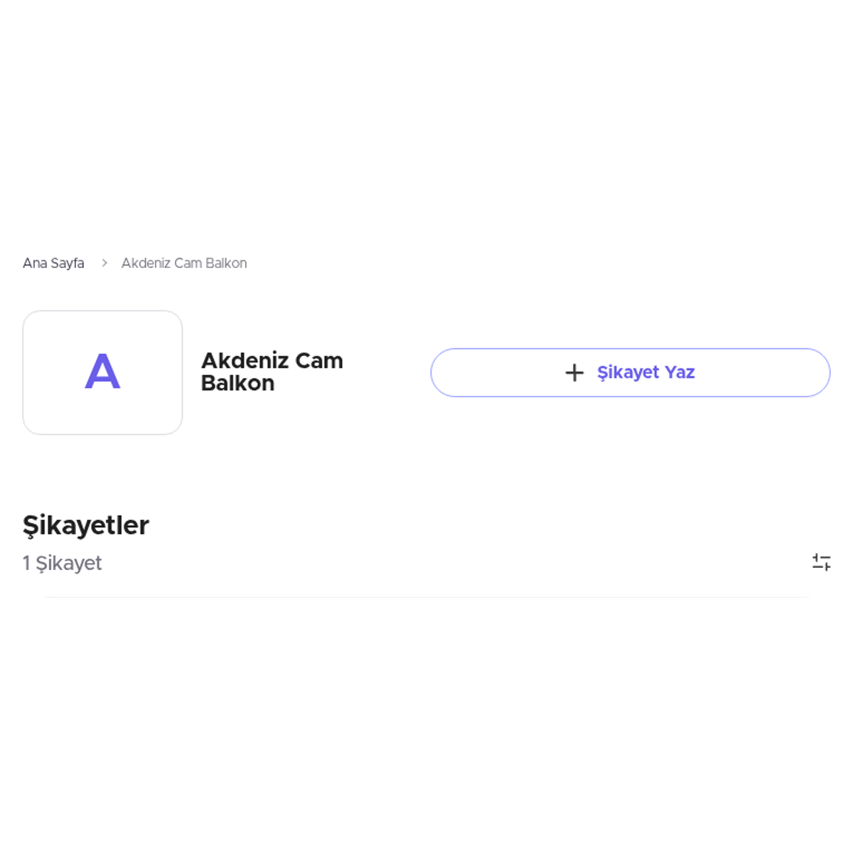 Akdeniz Cam Balkon Sikayetvar