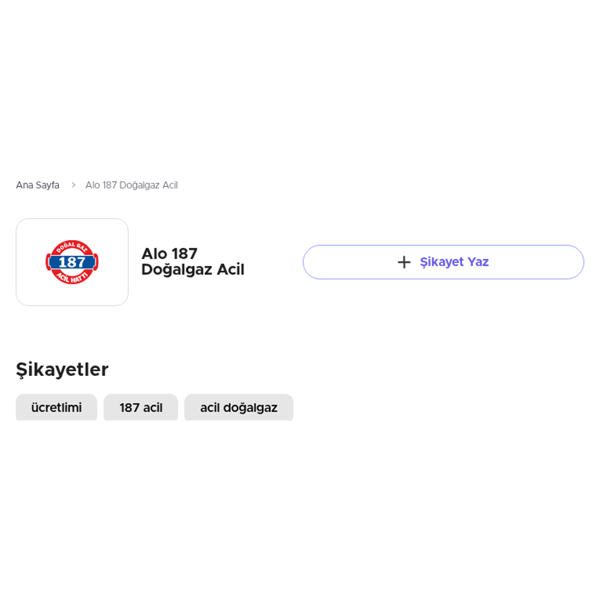 Alo 187 Doalgaz Acil ikayet ve Yorumlar - ikayetvar