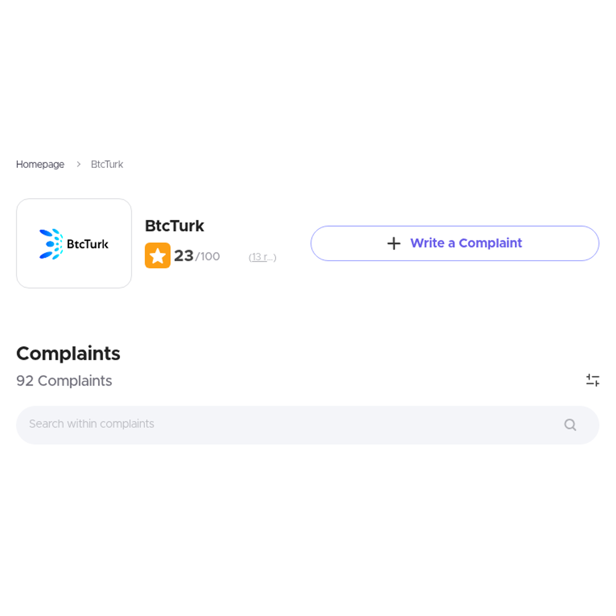 BtcTurk Read Customer Complaints and Reviews - Xolvie