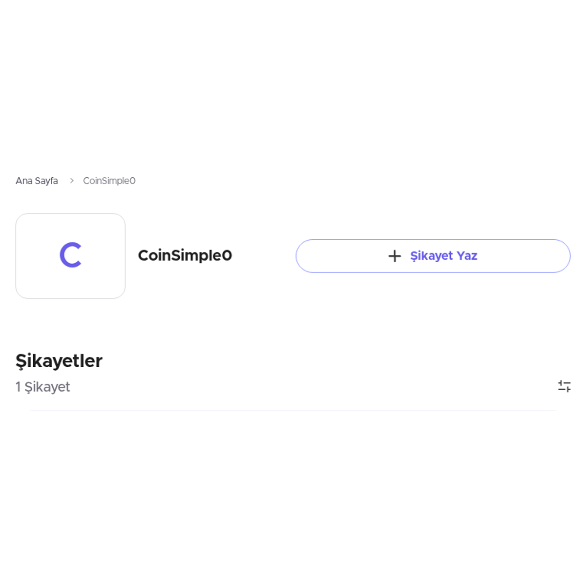 CoinSimple0 - Şikayetvar