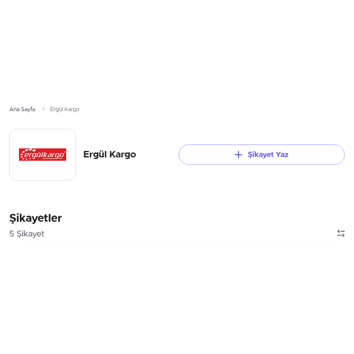 ergul kargo sikayetvar