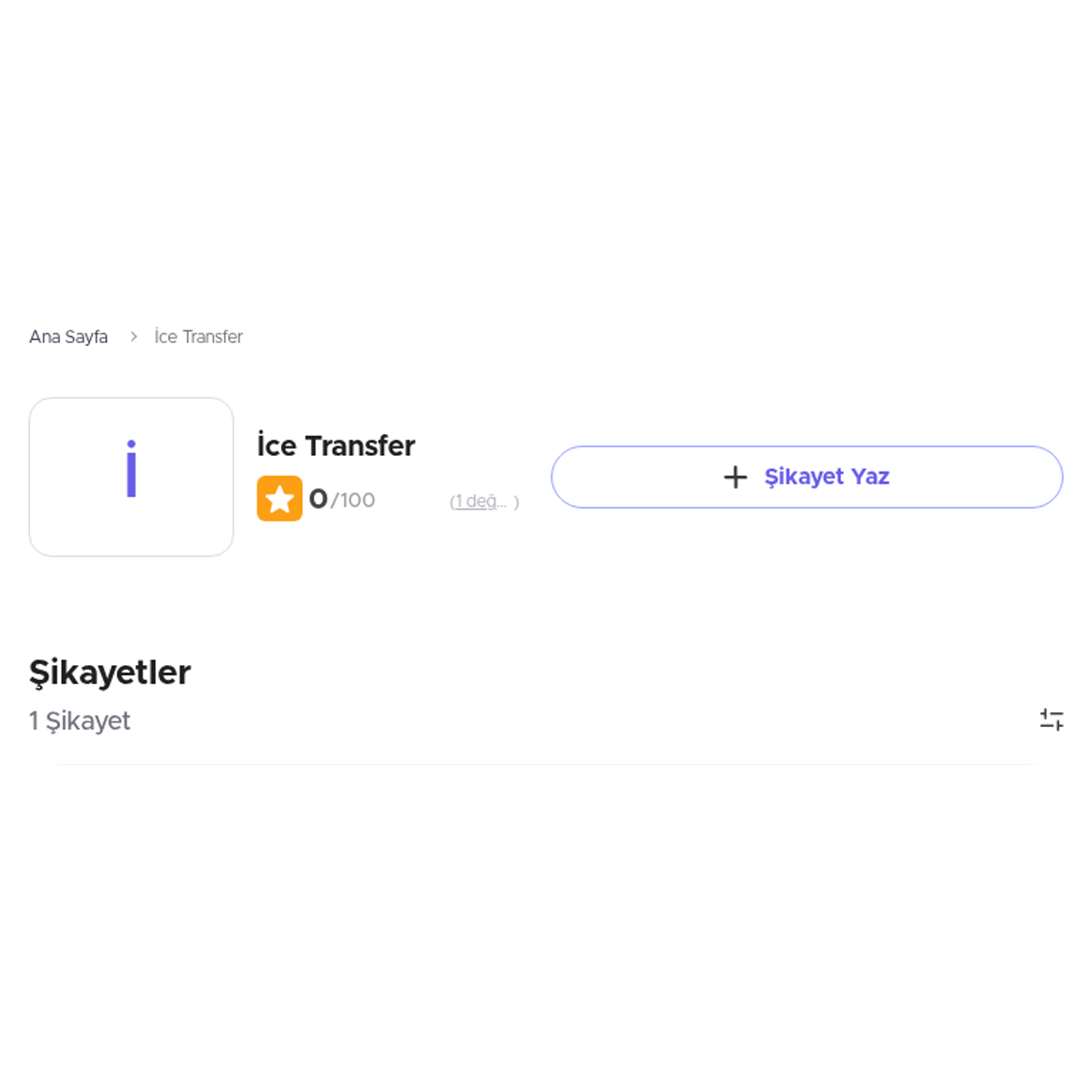 Ice Transfer Sikayetvar