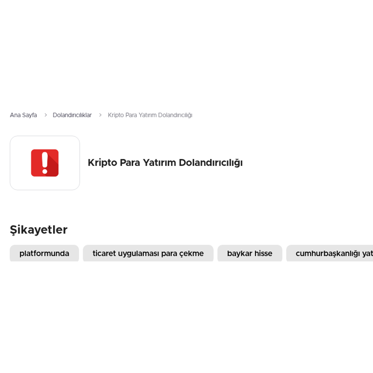 Kripto Para Yatırım Dolandırıcılığı Uzman Borsa Şikayetleri - Şikayetvar
