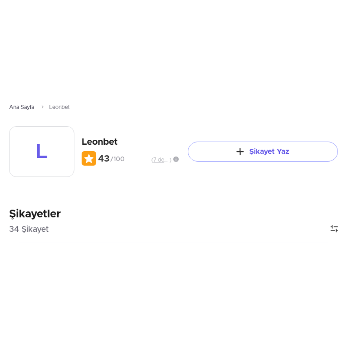 Interface de Leonbet Casino