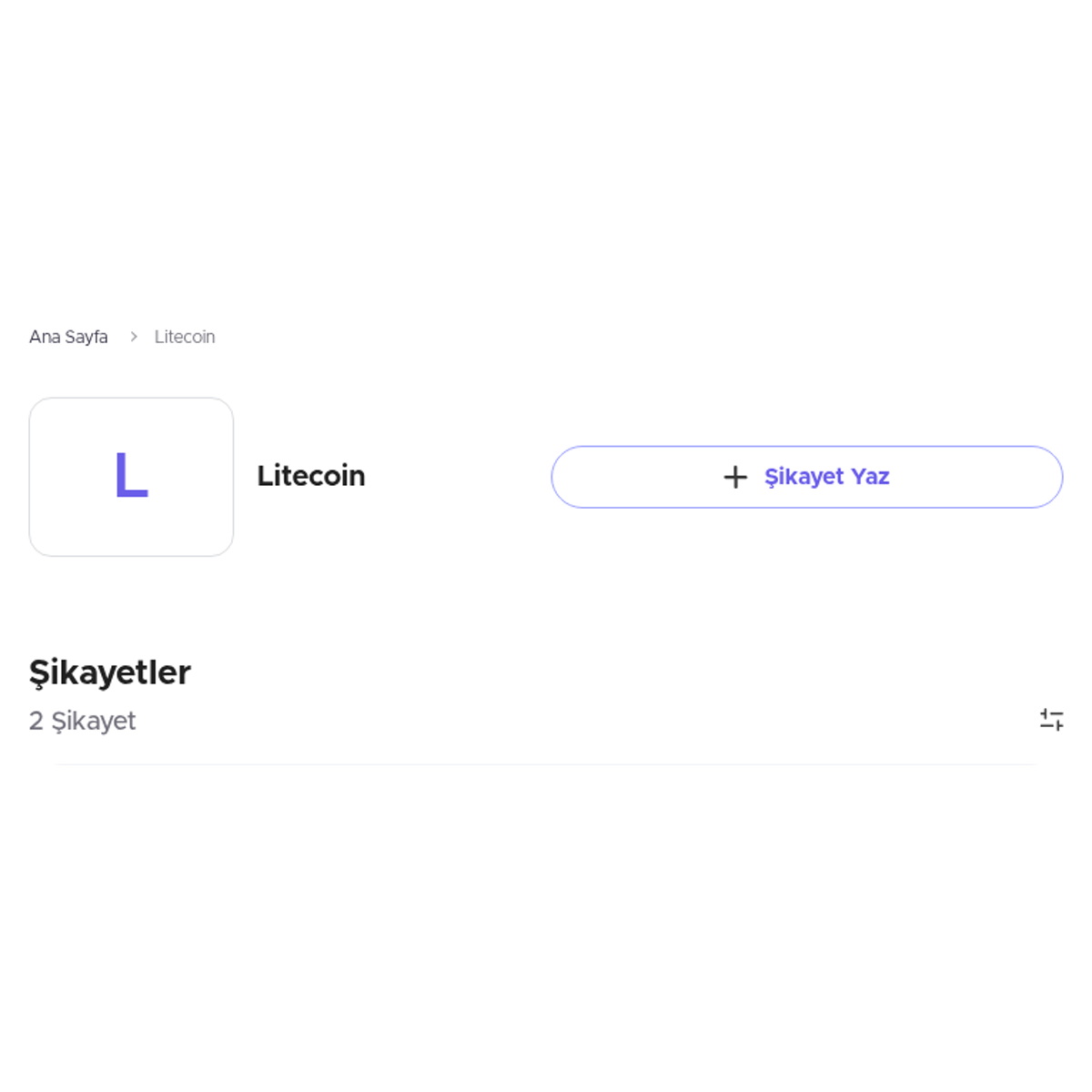 Litecoin - Şikayetvar