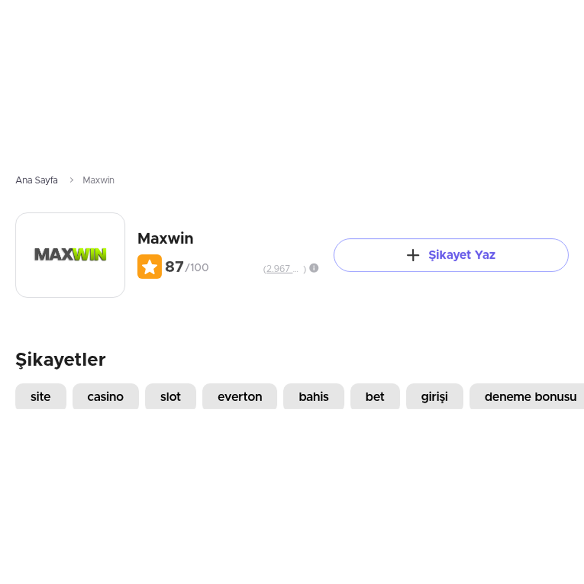 Maxwin casino online