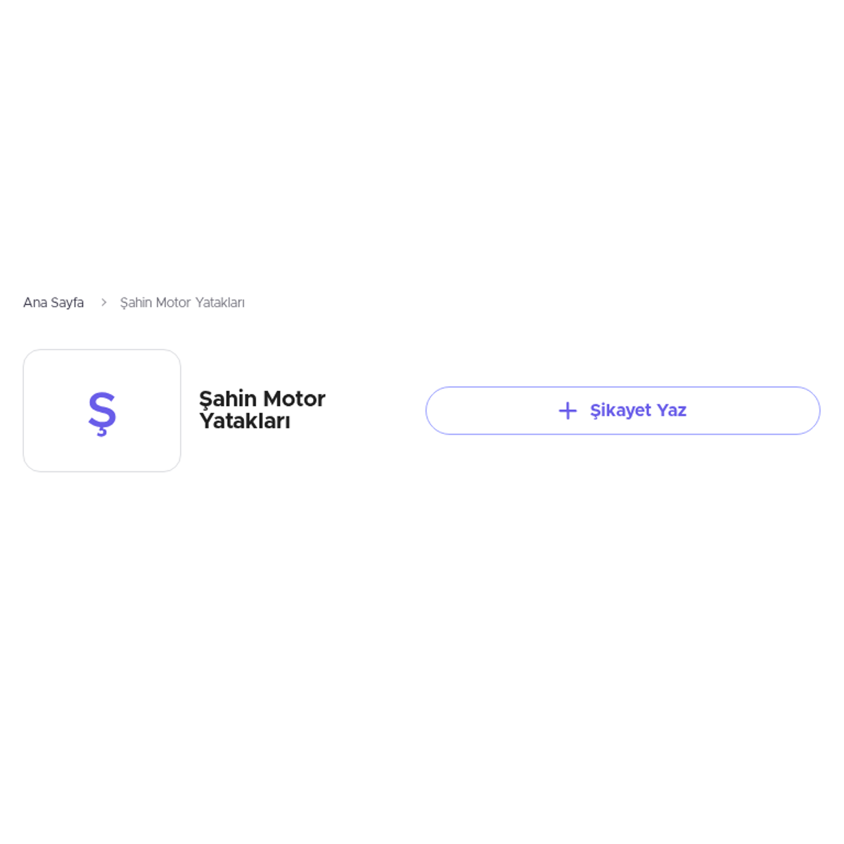 Şahin Motor Yatakları