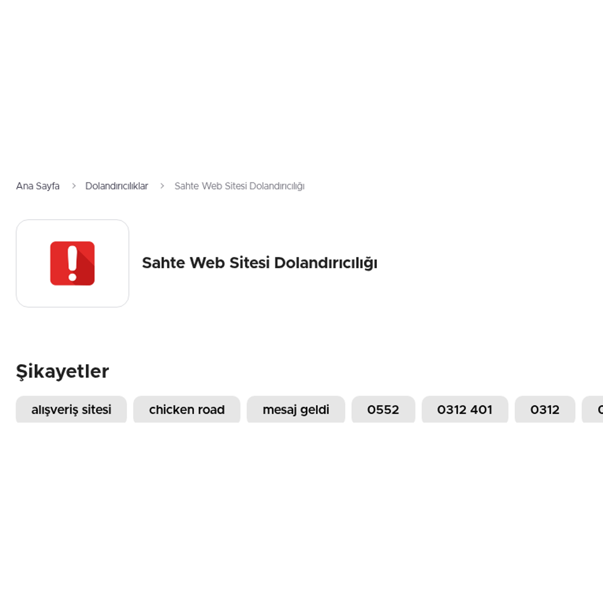 Sahte Web Sitesi Dolandırıcılığı Hakkında Gerçek Şikayetler