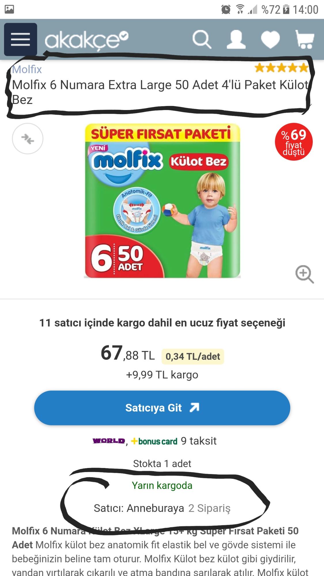 Molfix Kulot Bez Super Firsat 5 Beden 120 Adet Junior 2 Li Set Trendyol