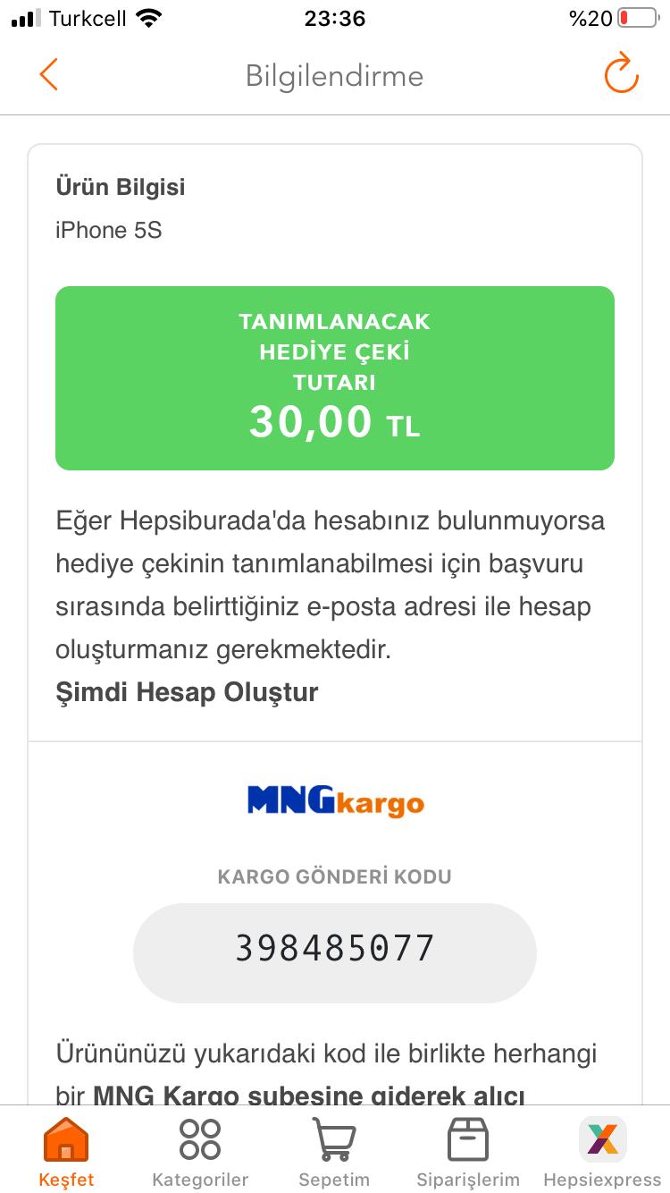 Hepsiburada Hediye Ceki Olusturulmadi Sikayetvar