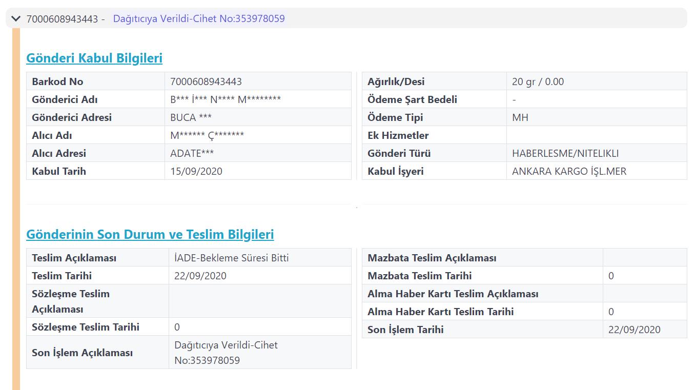 Ptt Kargo Kimligim Teslim Edilmedi Sikayetvar