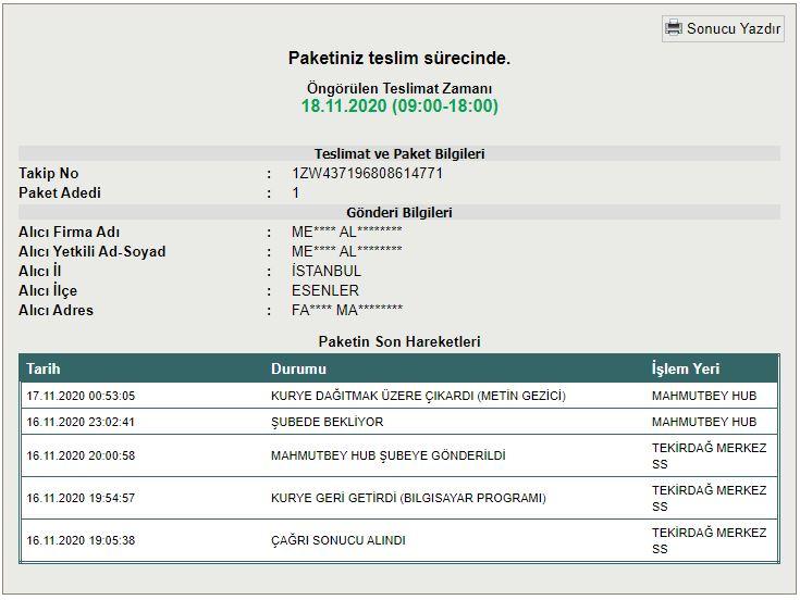 ups turkiye kurye dagitmak uzere cikardi sikayetvar