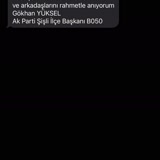 AK Parti (AKP) Ak Şişli Adında SMS Gönderilmesi