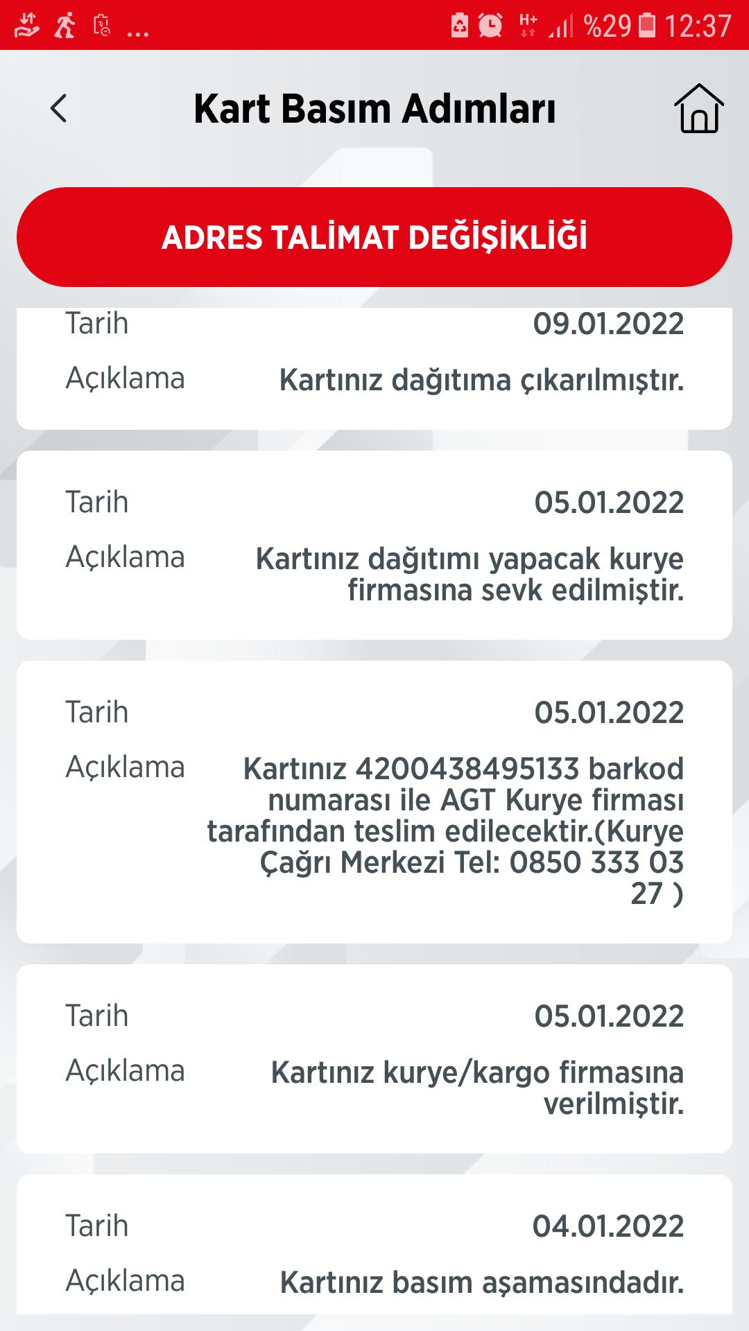 ziraat bankası banka kart İptali ve yeni kartın gelmemesi Şikayetvar