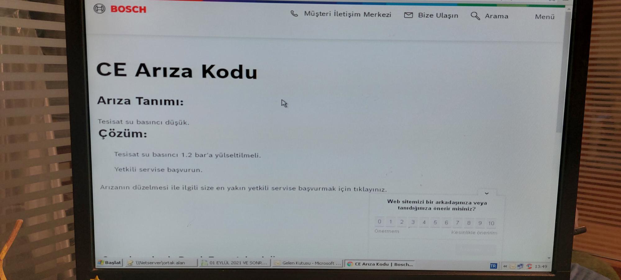 Bosch Termoteknoloji M teri Hizmetleri Servis Hata Kodlar n