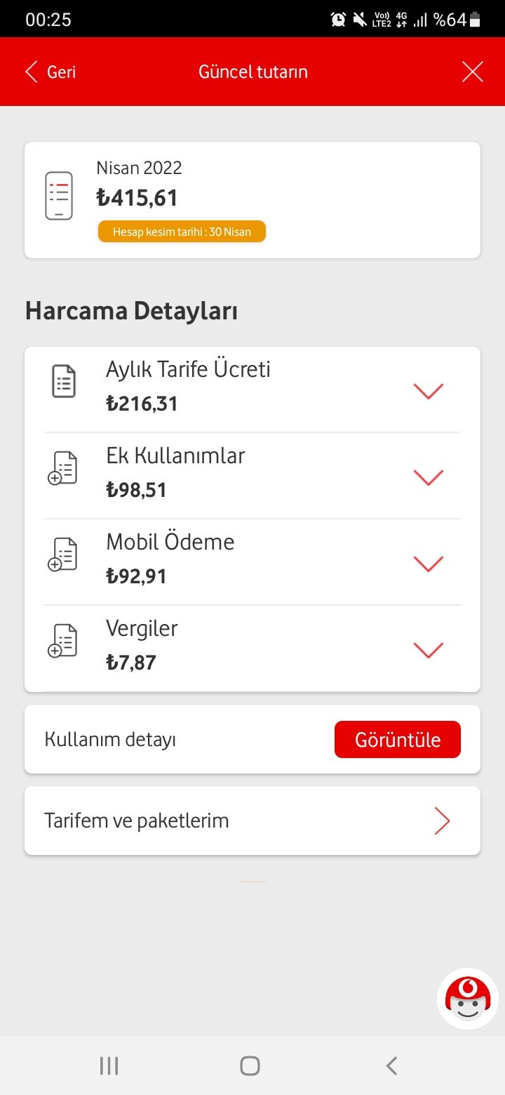 vodafone fatura fiyatı arttırması Şikayetvar