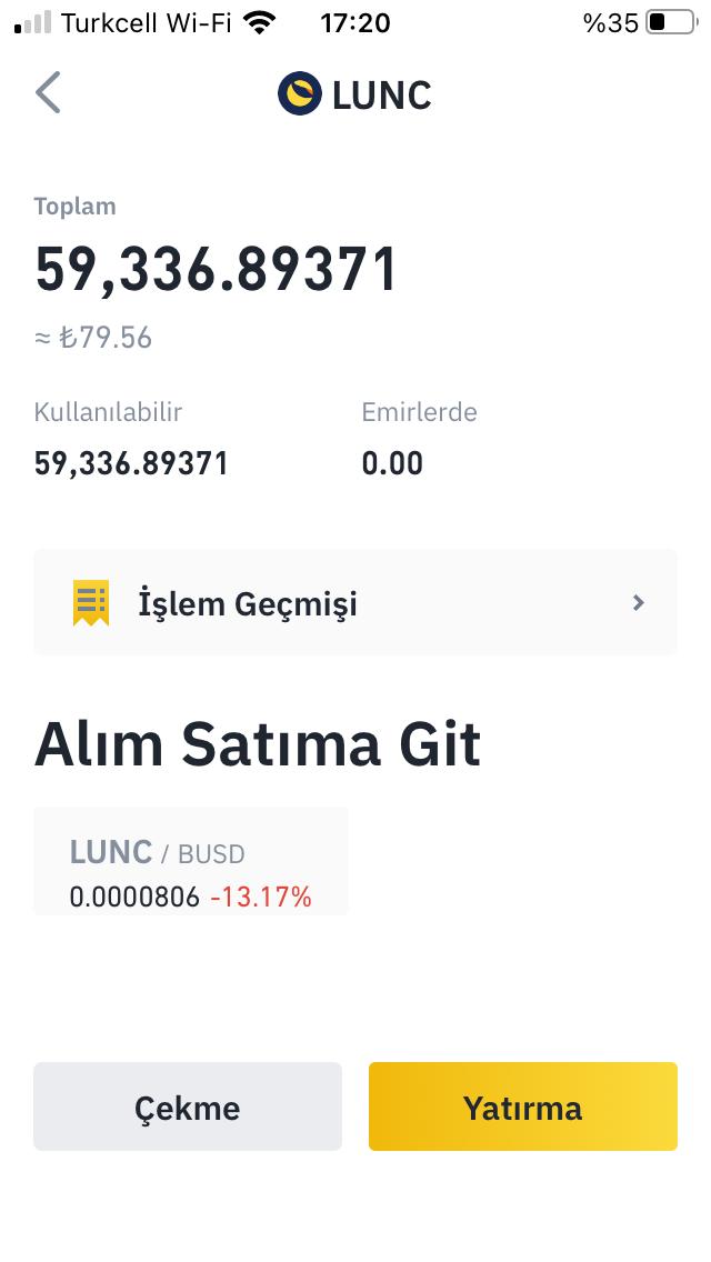 Binance TR Luna Coin Lunc Coine Transfer Edildi ikayetvar