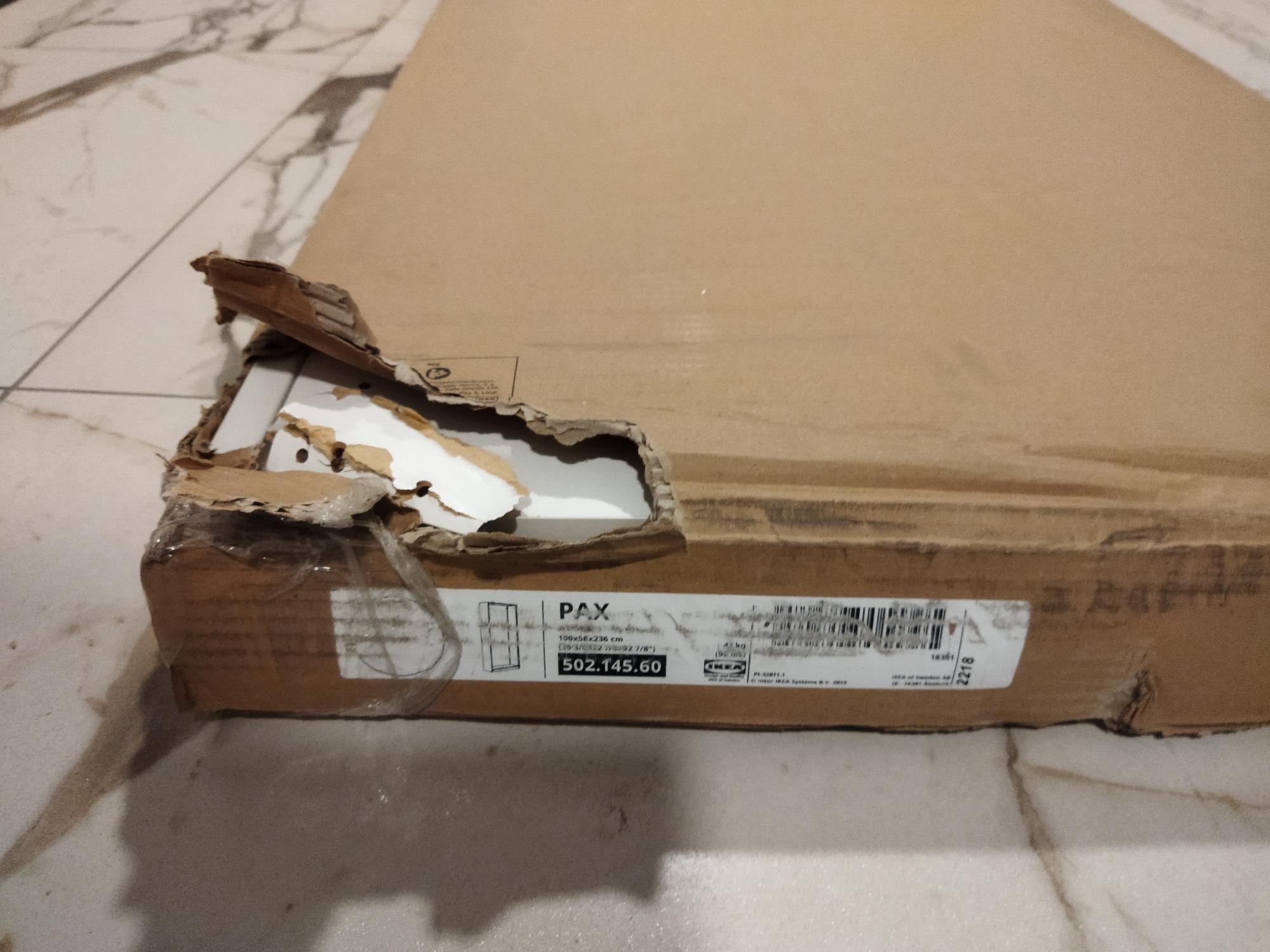 IKEA's delivery was damaged, so I want to send them back Xolvie