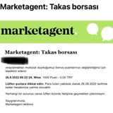 Marketagent.com Takas Pazarında Param Verilmedi