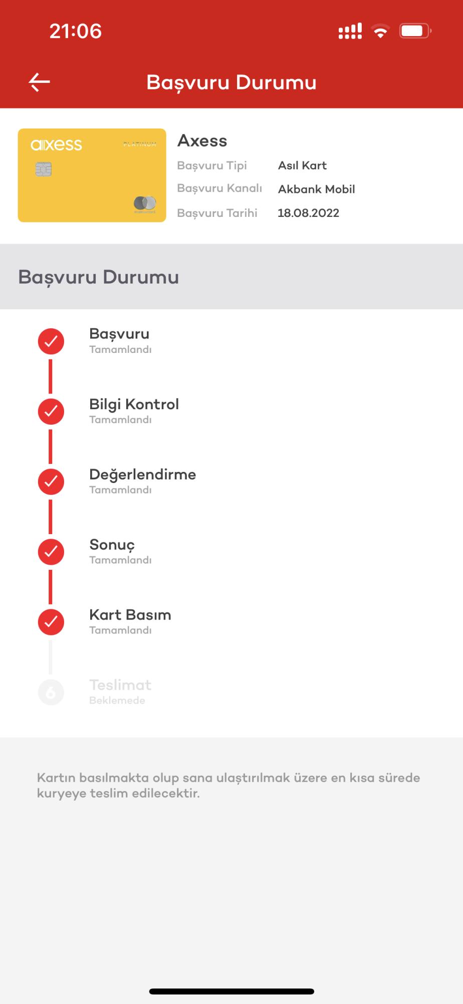 Akbank 15 Gündür Basılamayan Axess Kart Şikayetvar