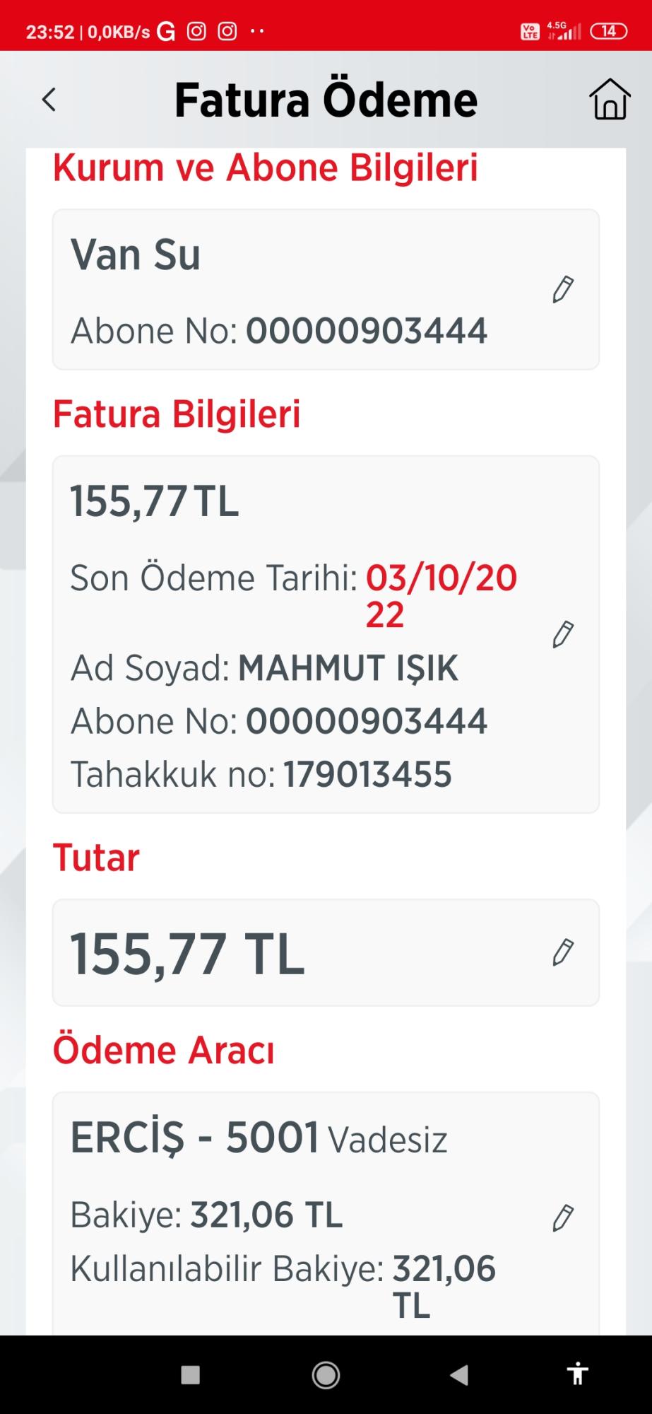 Van B Y K Ehir Belediyesi G Nl K Su Faturas Gecikme Faizi Tele Ikayetvar