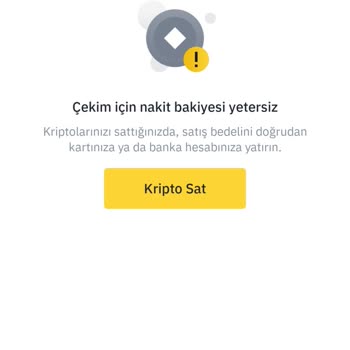 Binance Nakit Çekme Yetersiz Uyarısı
