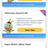 Turkcell Hafta Sonu Geçerli 5 GB İnterneti Kullanamıyorum!