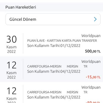 Yapı Kredi Bankası World Puan Kullanmadan Benden Geri Alındı