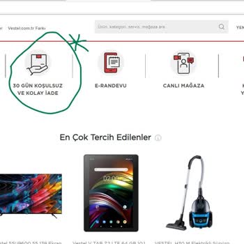 Vestel Kusurlu Su Sebilime 30 Gün Koşulsuz İade Hakkımı Kullandırmıyor