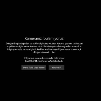 Monster Notebook Abra5 V16.5 Kamera Bulunamadı Hatası