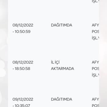 PTT Kargo PTT Dağıtıma Çıkartılıp Teslim Edilmeyen Kargo
