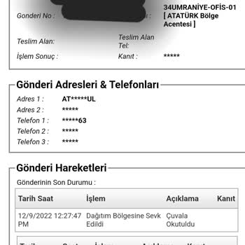 AGT Kurye (aynigunteslim.com) Kalitesiz Hizmet