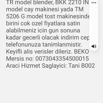 Beko'dan Yetersiz Hizmet!