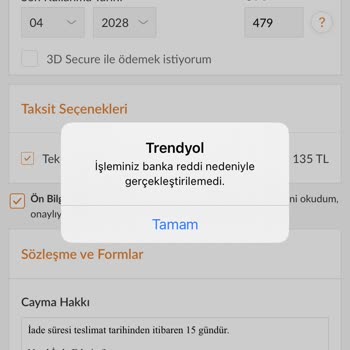 Trendyol'dan Alışveriş Yapamıyorum
