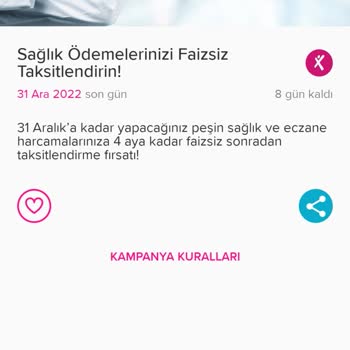 İş Bankası Faizsiz Sağlık Harcaması Taksitlendirme Kampanyasını Uygulamıyor.