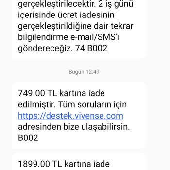 Vivense Param Hesabıma Yatmadı