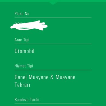 TÜVTÜRK Tüvtürk Randevu Hatası