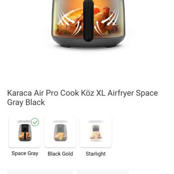 Karaca Züccaciye Air Pro Cook Köz XL Airfryer Space Gray Black Sorunları