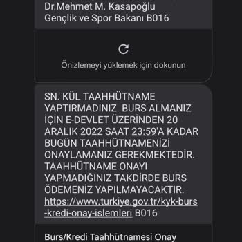 KYK Taahhütname Tarihlerinde Uzatma İstiyorum,