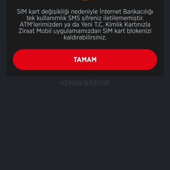 Ziraat Bankası Sim Bloke Kaldırma Sorunu