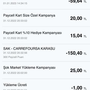 Paycell Carrefour SA 50 TL Kampanyası