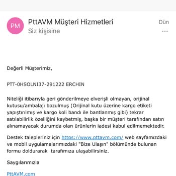 PTT Kargo Kağıthane Şubesi Poşetsiz Ürün Gönderimi