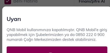 QNB Finansbank Maaş Kartım Kullanıma Kapatıldı!