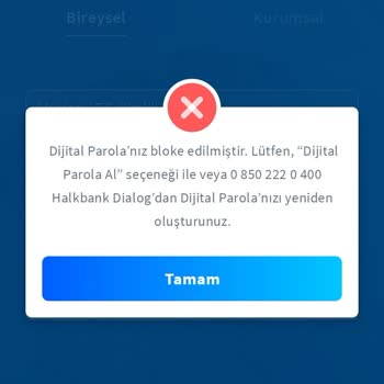 Halkbank Dijital Parola Alamama Sorunu