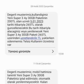 Türk Telekom Faturasız Hatta Geçersiz Olan Bir Paketin Yenilenmesi