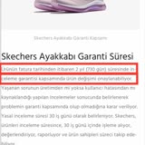 Skechers Firması KUSURLU/AYIPLI Ürününü Kabul Etmiyor, Değiştirmiyor!