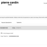 Pierre Cardin Giyim Kargoya Teslim Edilemeyen Ürünü Edildi Gösteriyor